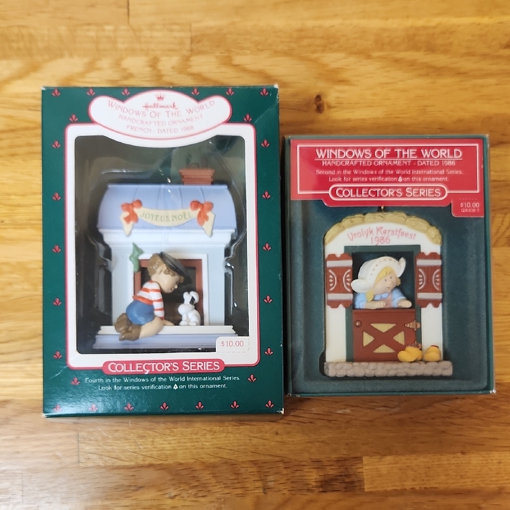 Vintage Hallmark Windows of the World Collector's Ornaments France Holland